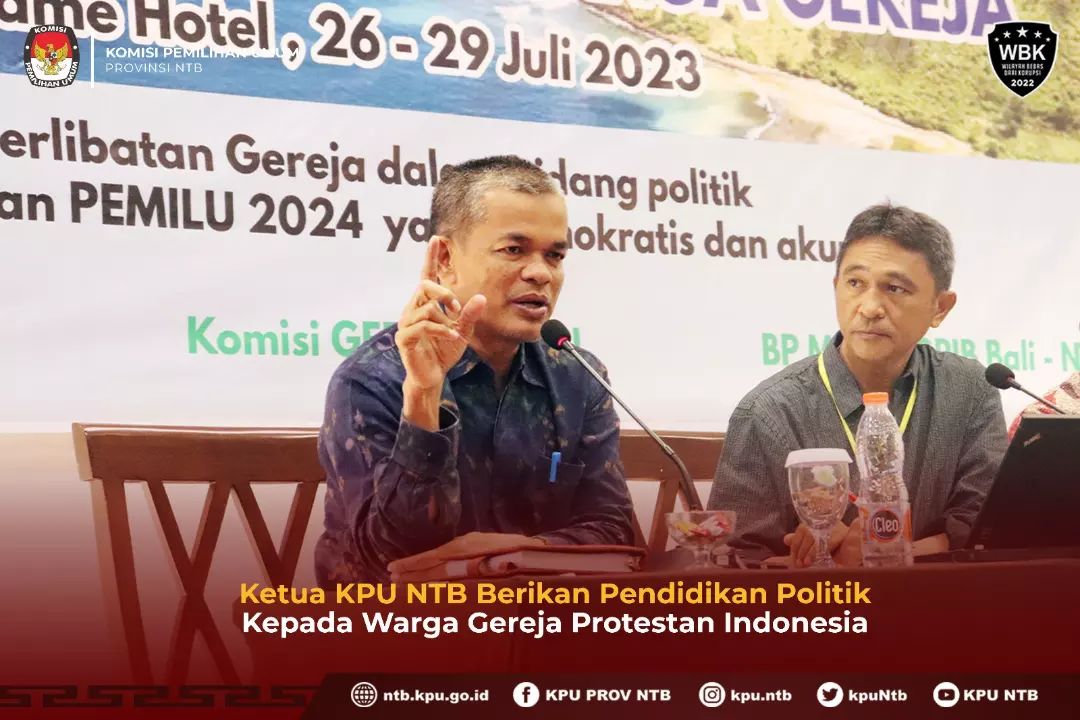 Ketua KPU NTB Berikan Pendidikan Politik Kepada Warga Gereja Protestan Indonesia